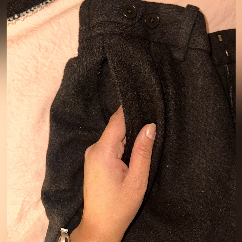 Banana Republic Wool Black Trouser Pants